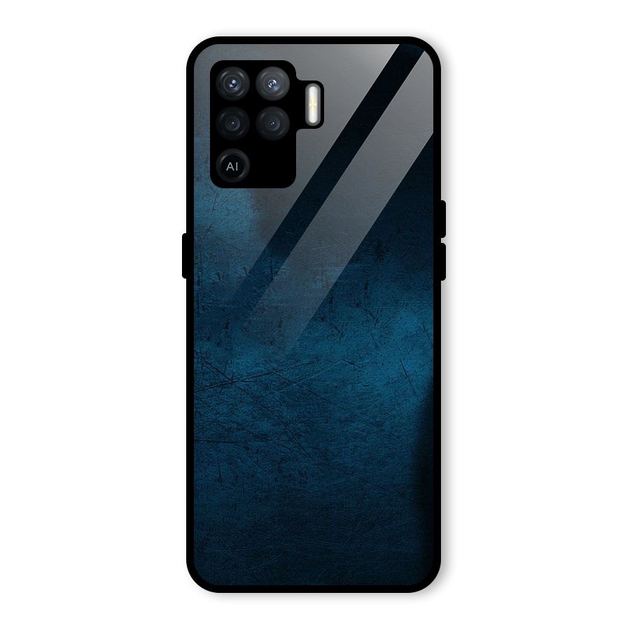 Royal Blue Glass Back Case for Oppo F19 Pro