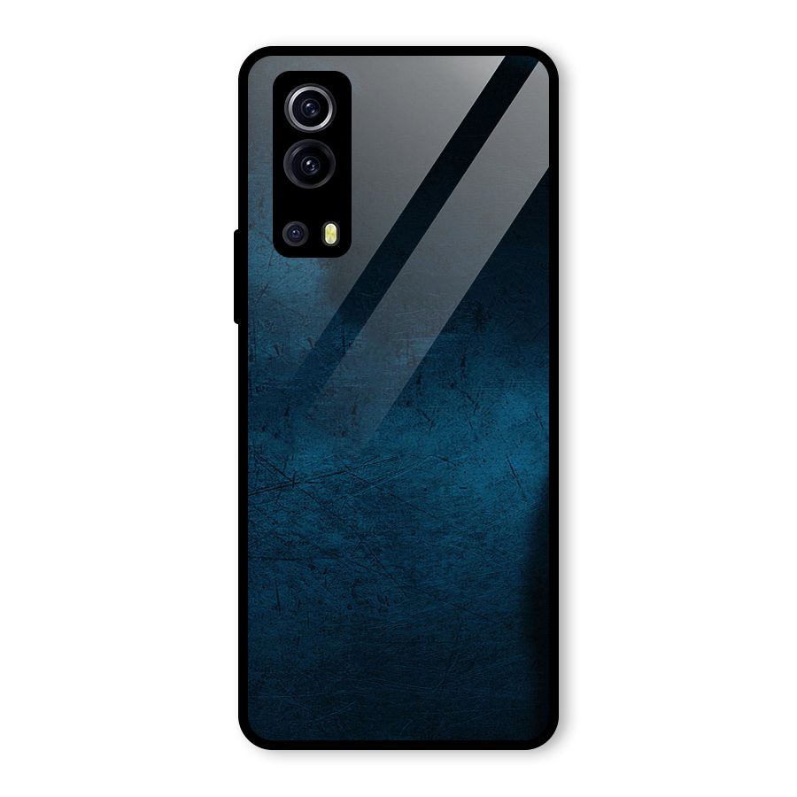 Royal Blue Glass Back Case for Vivo iQOO Z3