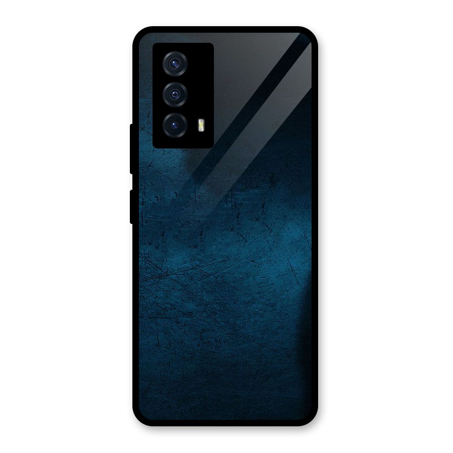 Royal Blue Glass Back Case for Vivo iQOO Z5