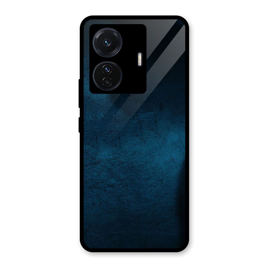 Royal Blue Glass Back Case for Vivo iQOO Z6 Pro