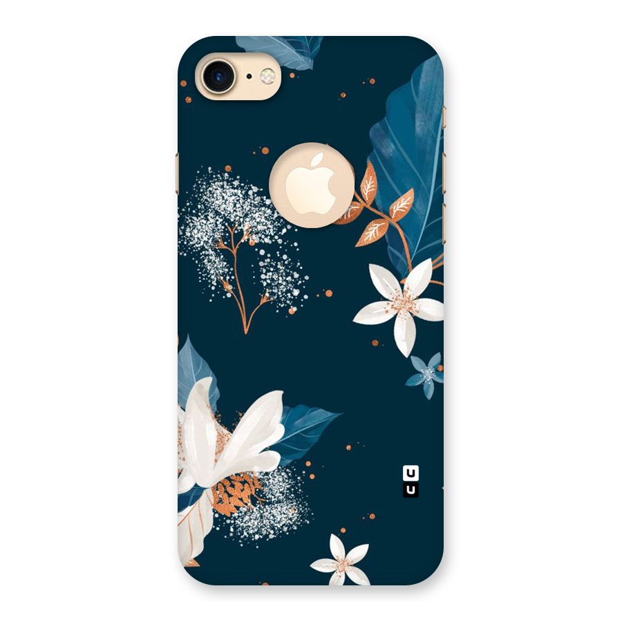 Royal Floral Back Case for iPhone 8 Logo Cut