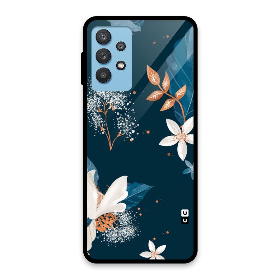 Royal Floral Glass Back Case for Galaxy M32 5G