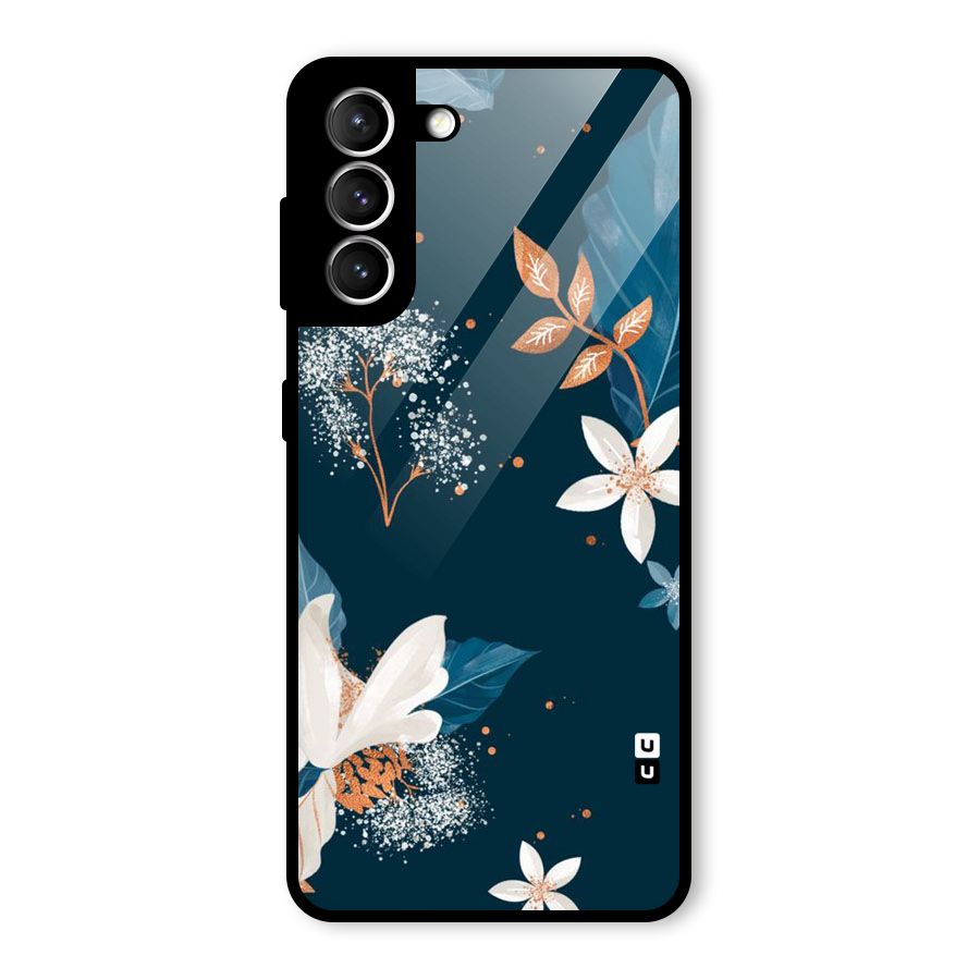 Royal Floral Glass Back Case for Galaxy S21 5G