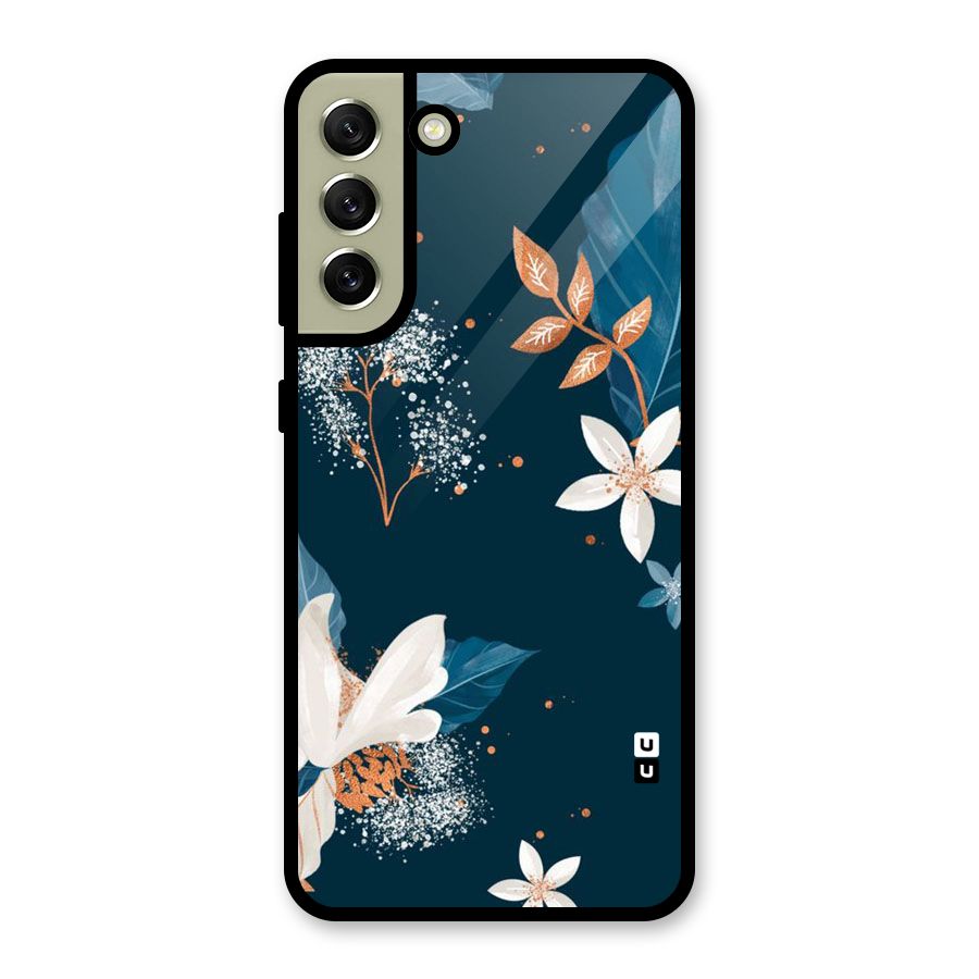 Royal Floral Glass Back Case for Galaxy S21 FE 5G