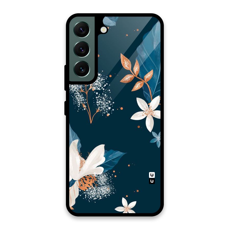 Royal Floral Glass Back Case for Galaxy S22 5G