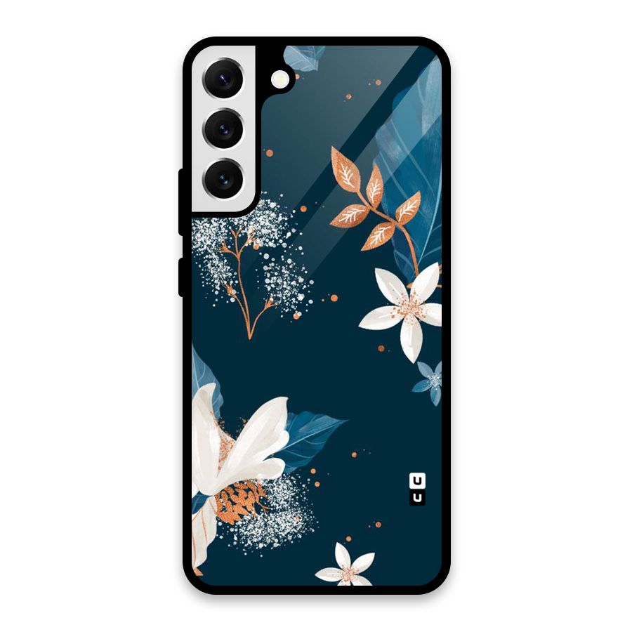 Royal Floral Glass Back Case for Galaxy S22 Plus 5G