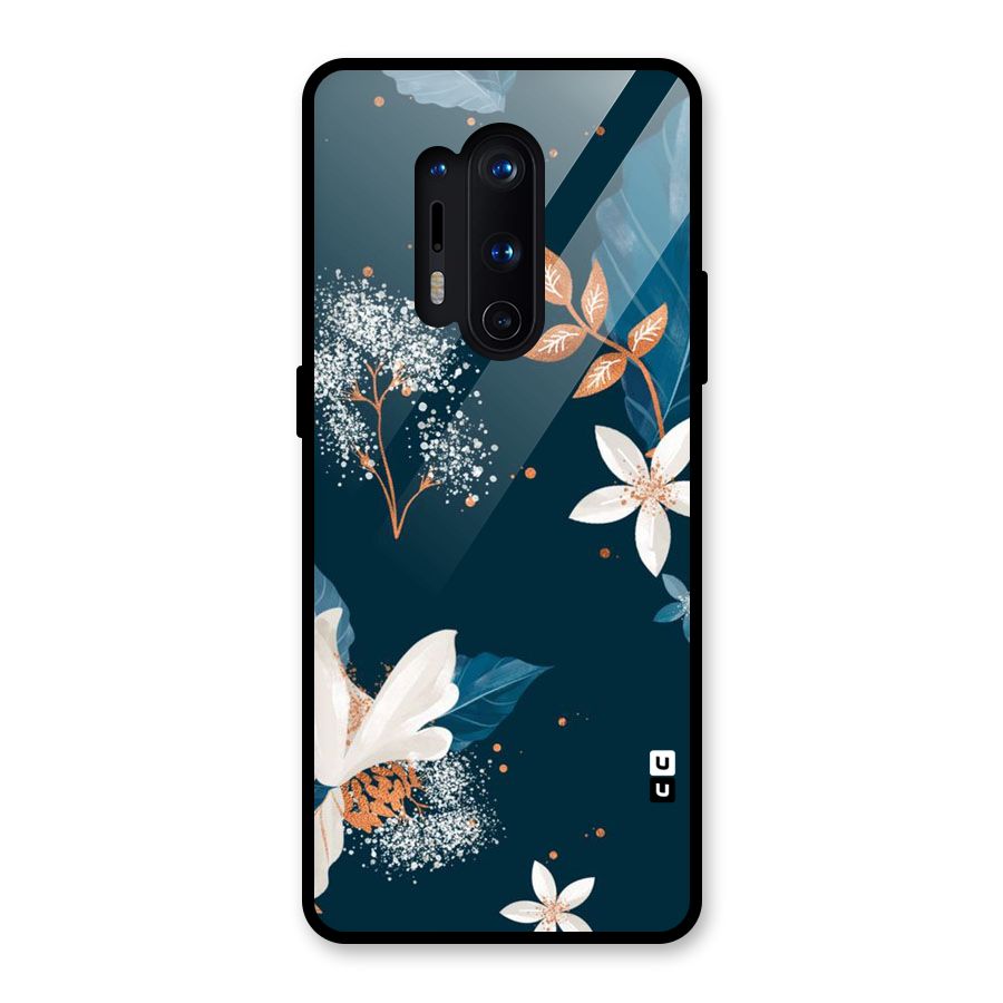 Royal Floral Glass Back Case for OnePlus 8 Pro