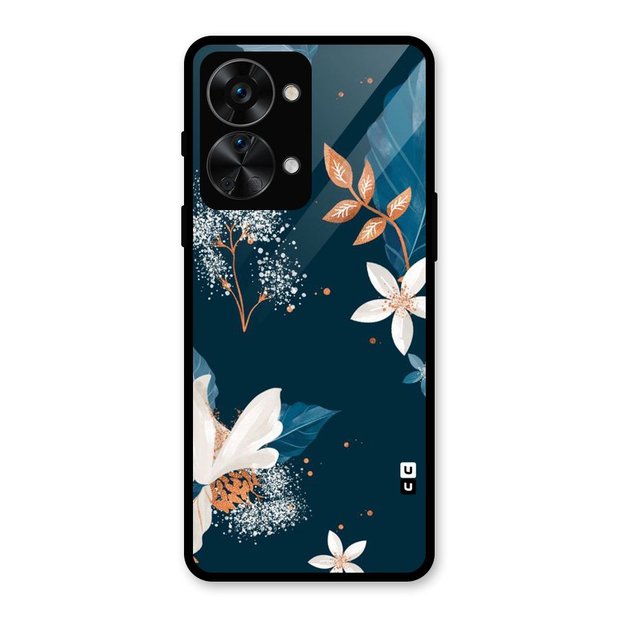 Royal Floral Glass Back Case for OnePlus Nord 2T