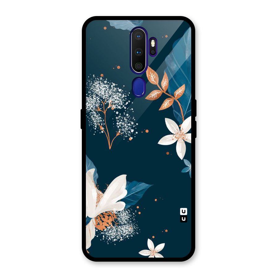 Royal Floral Glass Back Case for Oppo A9 (2020)