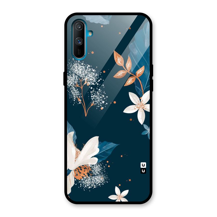 Royal Floral Glass Back Case for Realme C3
