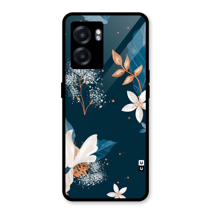 Royal Floral Glass Back Case for Realme Narzo 50 5G