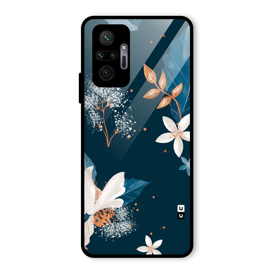 Royal Floral Glass Back Case for Redmi Note 10 Pro Max