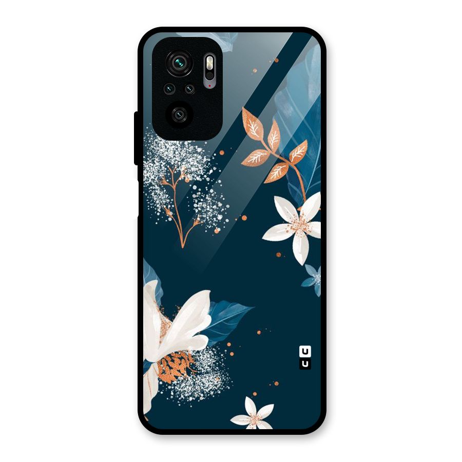 Royal Floral Glass Back Case for Redmi Note 11 SE