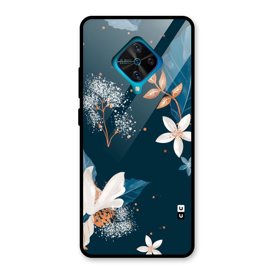 Royal Floral Glass Back Case for Vivo S1 Pro