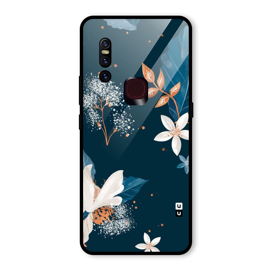 Royal Floral Glass Back Case for Vivo V15