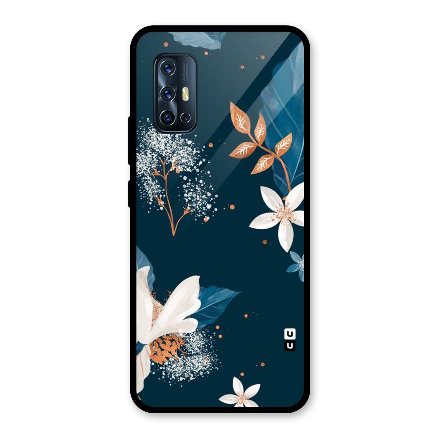 Royal Floral Glass Back Case for Vivo V17