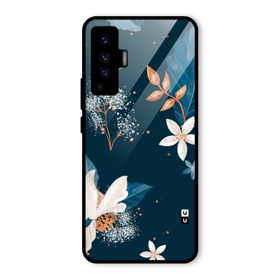 Royal Floral Glass Back Case for Vivo X50