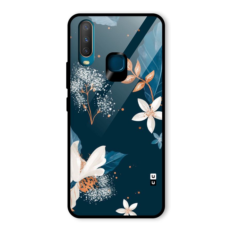 Royal Floral Glass Back Case for Vivo Y17