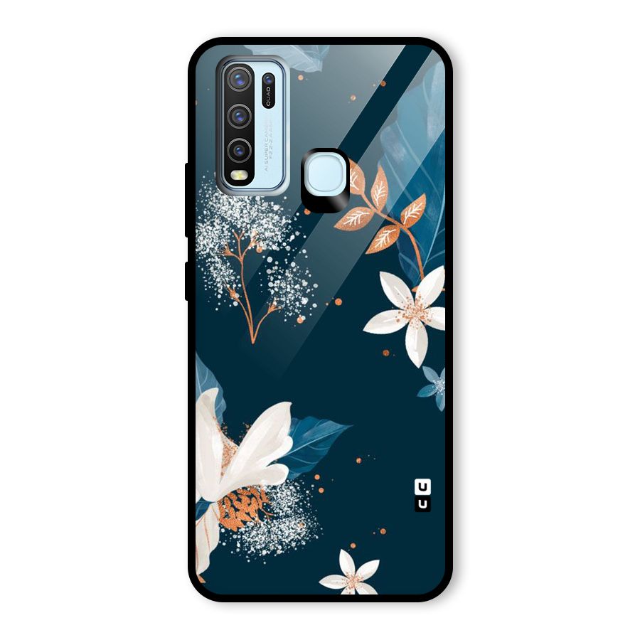 Royal Floral Glass Back Case for Vivo Y50