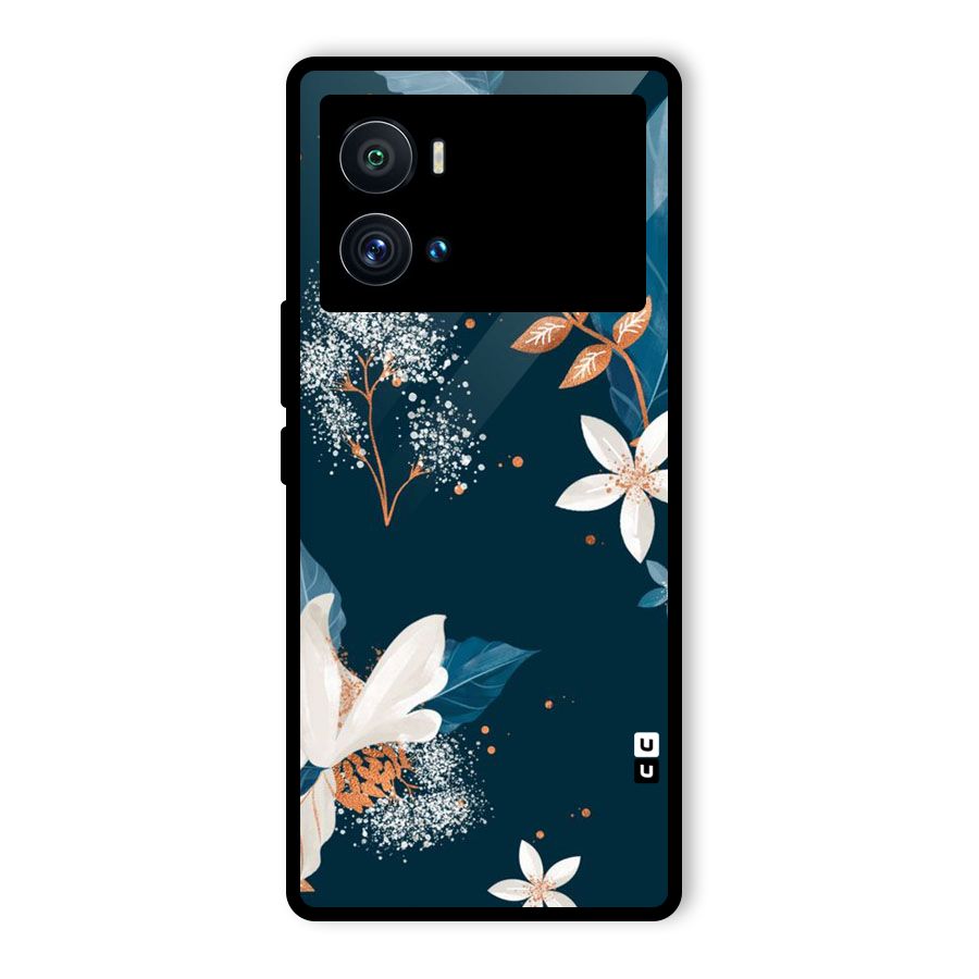 Royal Floral Glass Back Case for Vivo iQOO 9 Pro
