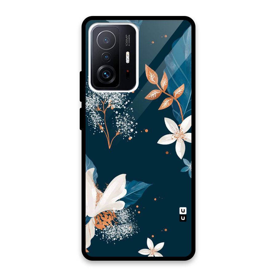 Royal Floral Glass Back Case for Xiaomi 11T Pro