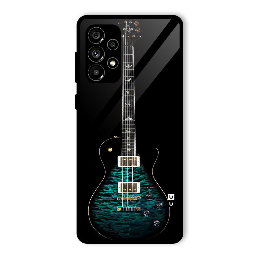 Royal Green Guitar Glass Back Case for Galaxy A73 5G