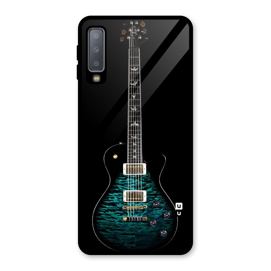 Royal Green Guitar Glass Back Case for Galaxy A7 (2018)