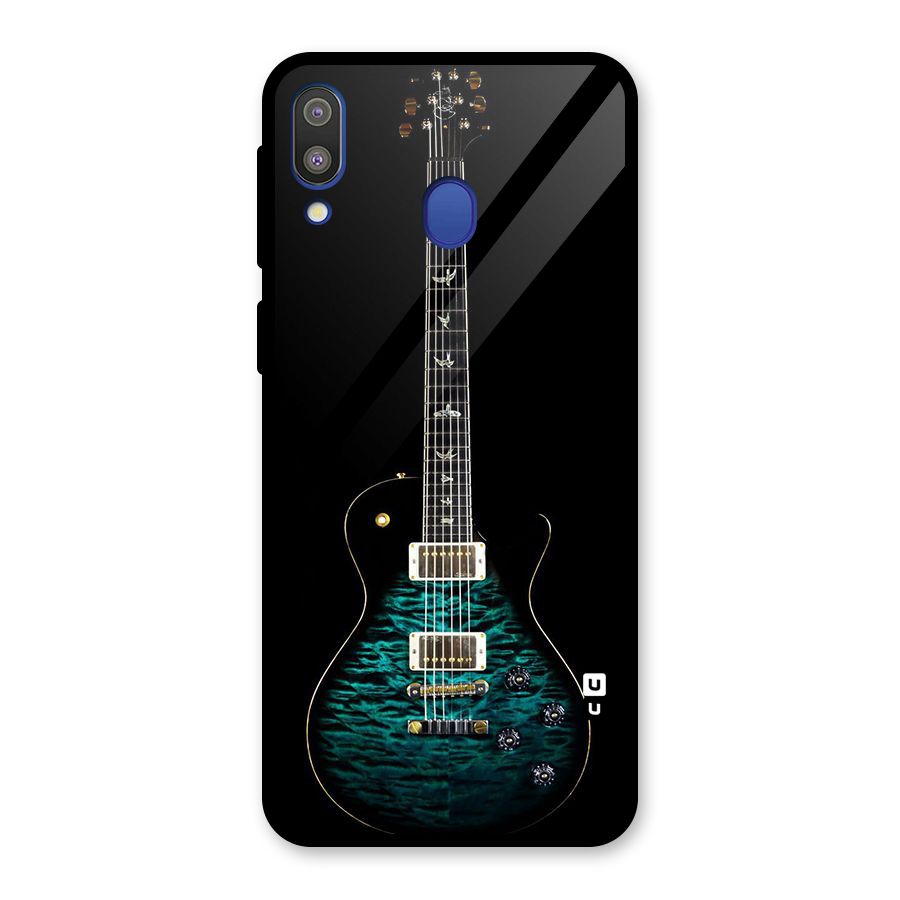 Royal Green Guitar Glass Back Case for Galaxy M20