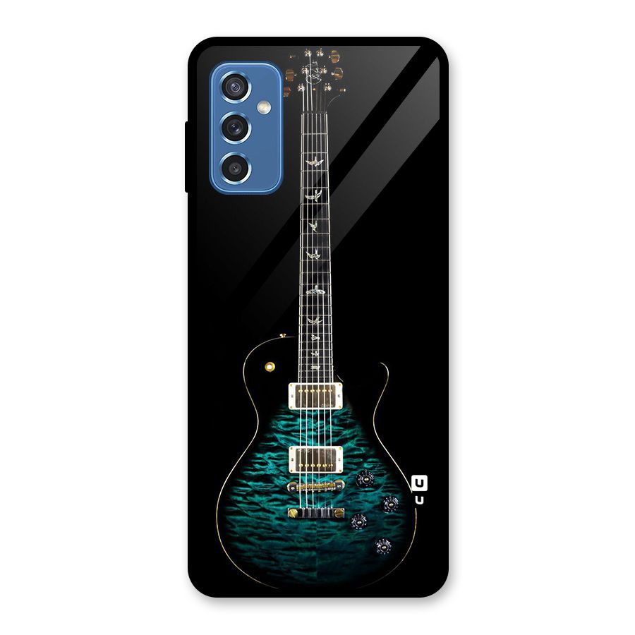 Royal Green Guitar Glass Back Case for Galaxy M52 5G