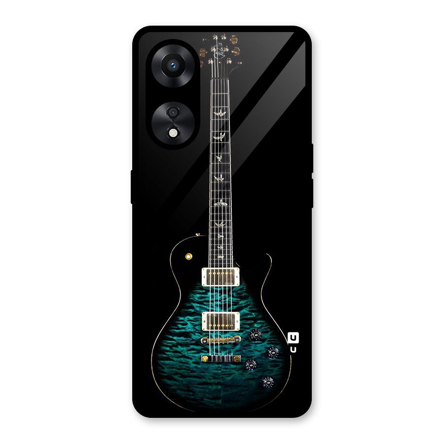 Royal Green Guitar Glass Back Case for Oppo A78