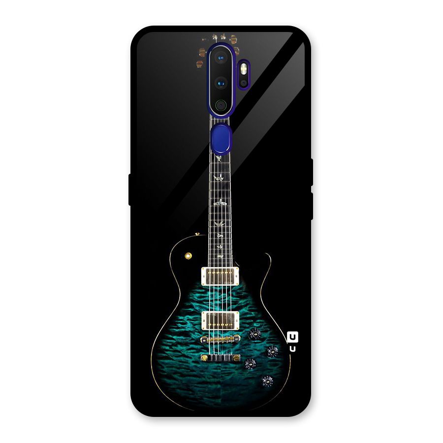Royal Green Guitar Glass Back Case for Oppo A9 (2020)