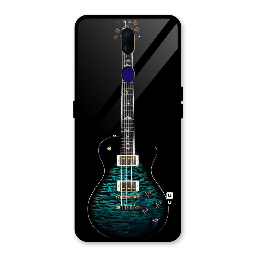 Royal Green Guitar Glass Back Case for Oppo F11