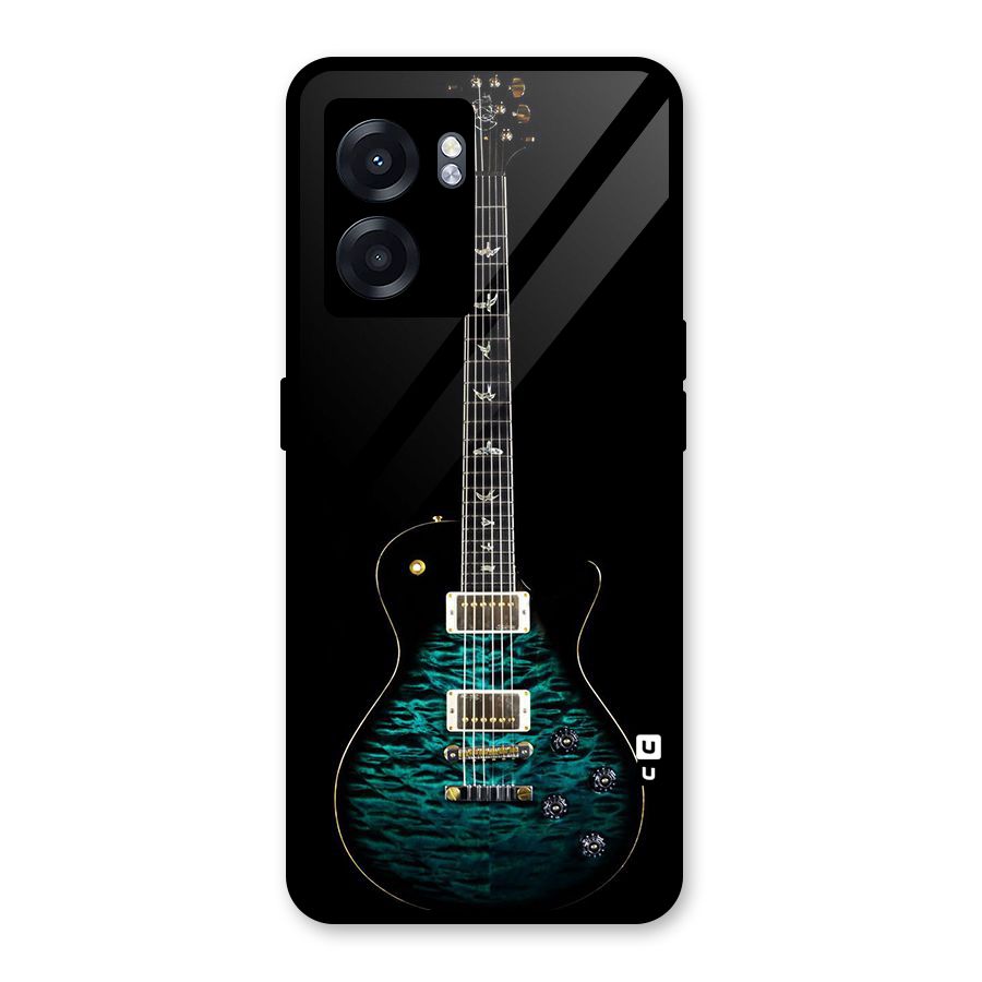 Royal Green Guitar Glass Back Case for Oppo K10 (5G)