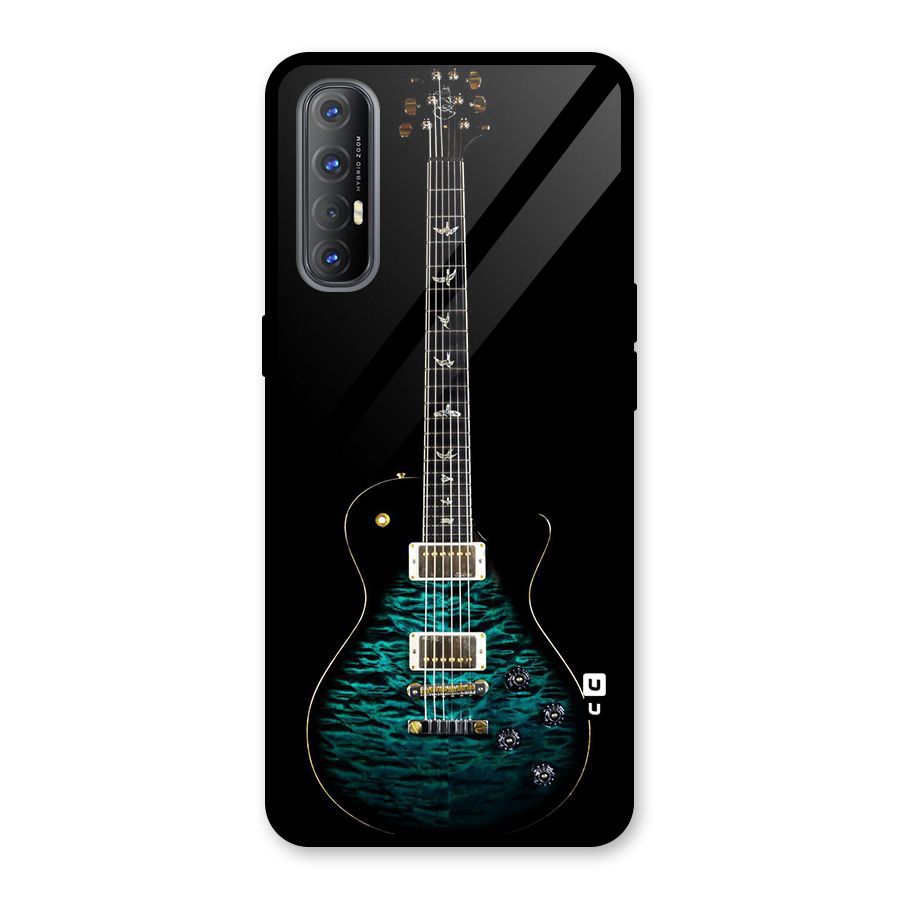 Royal Green Guitar Glass Back Case for Oppo Reno3 Pro