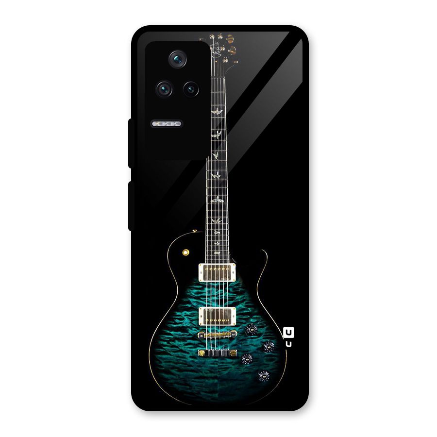 Royal Green Guitar Glass Back Case for Poco F4 5G