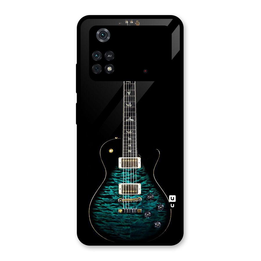 Royal Green Guitar Glass Back Case for Poco M4 Pro 4G
