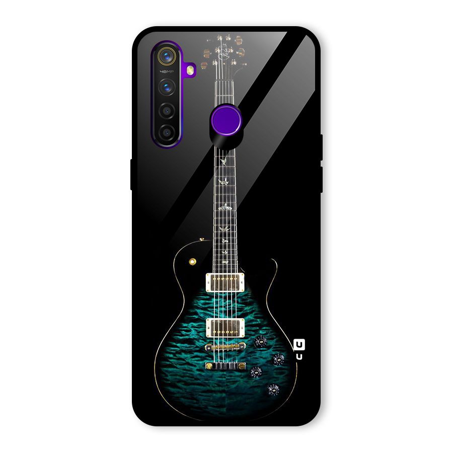 Royal Green Guitar Glass Back Case for Realme 5 Pro