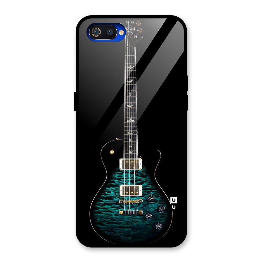 Royal Green Guitar Glass Back Case for Realme C2