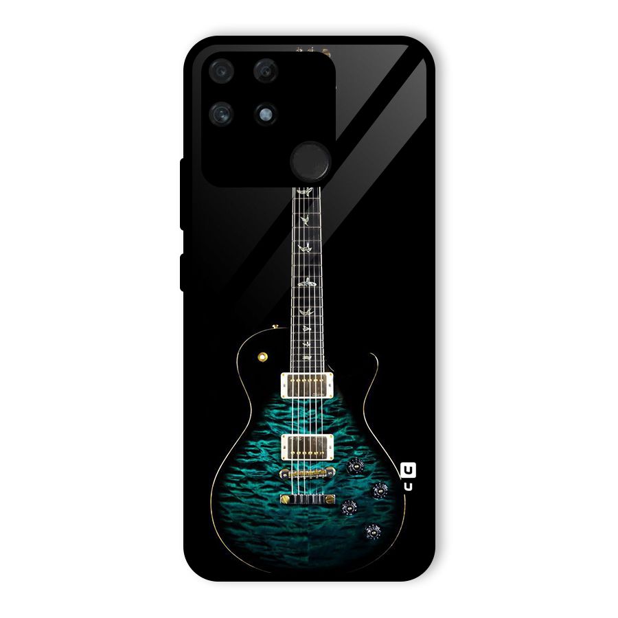 Royal Green Guitar Glass Back Case for Realme Narzo 50A