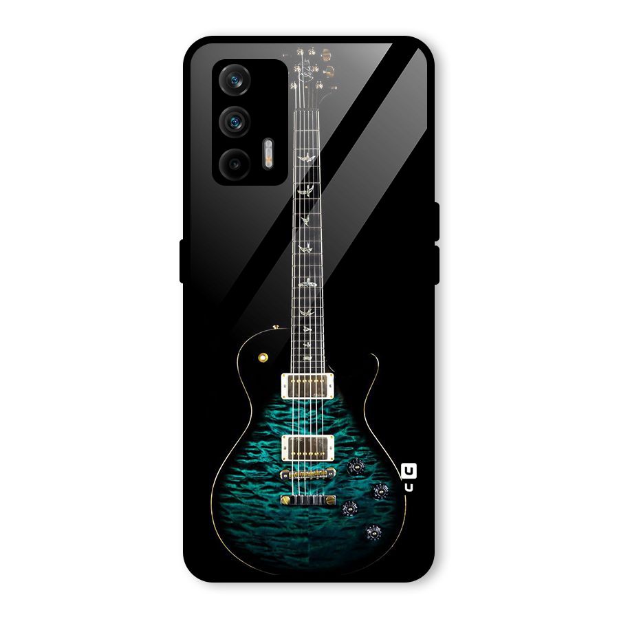 Royal Green Guitar Glass Back Case for Realme X7 Max