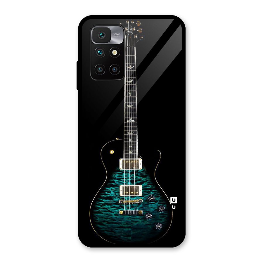 Royal Green Guitar Glass Back Case for Redmi 10 Prime