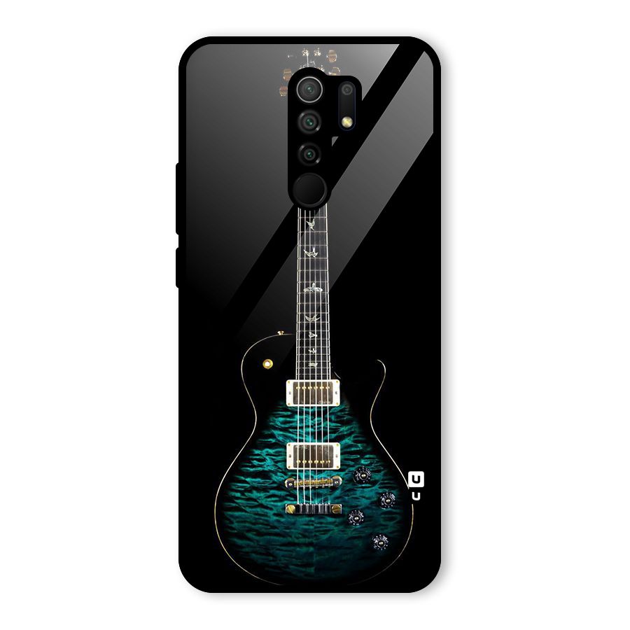 Royal Green Guitar Glass Back Case for Redmi 9 Prime
