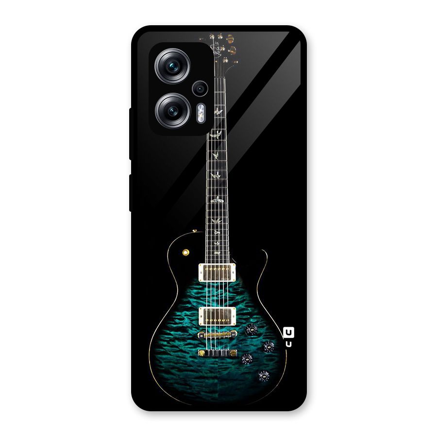 Royal Green Guitar Glass Back Case for Redmi K50i