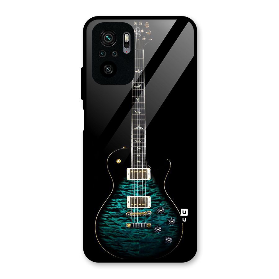 Royal Green Guitar Glass Back Case for Redmi Note 10S