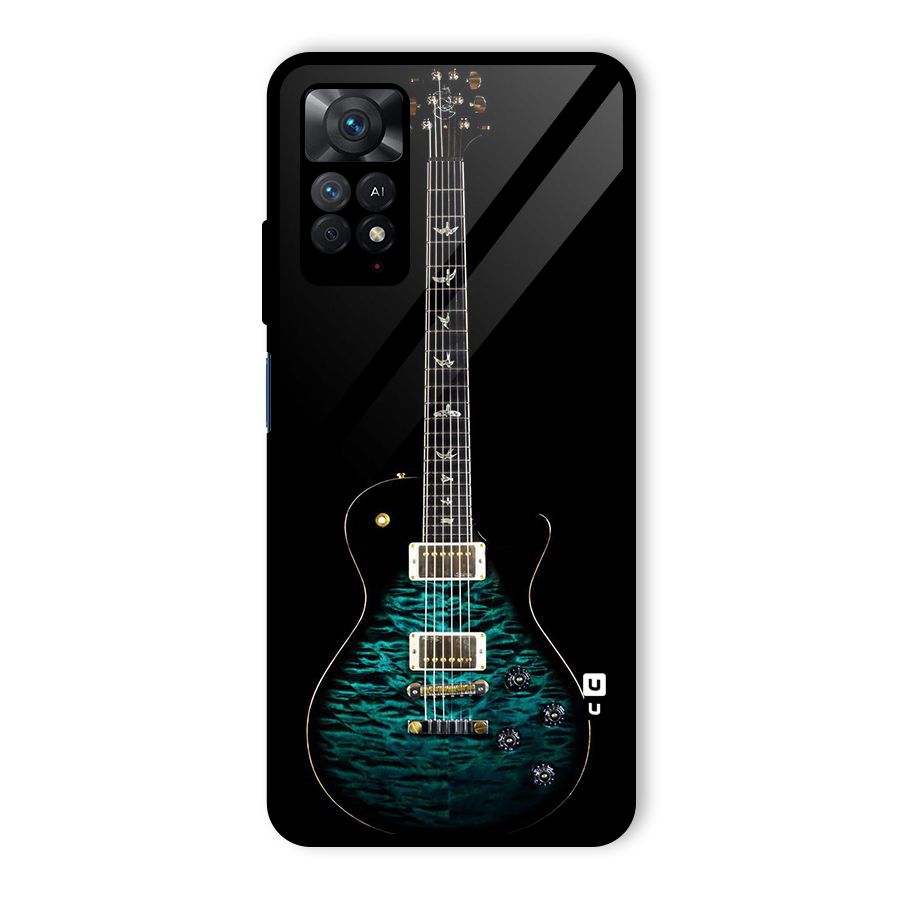 Royal Green Guitar Glass Back Case for Redmi Note 11 Pro