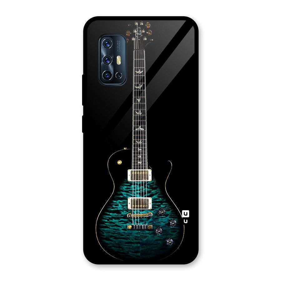 Royal Green Guitar Glass Back Case for Vivo V17