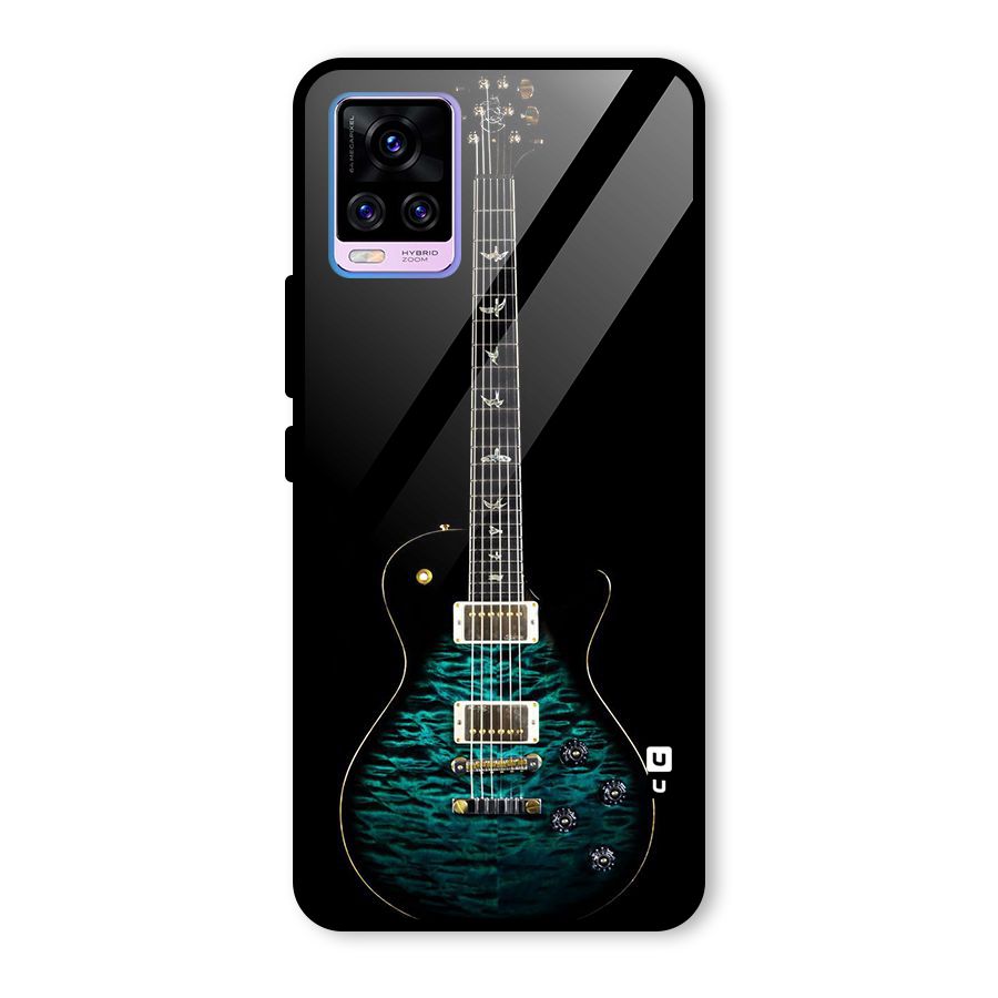 Royal Green Guitar Glass Back Case for Vivo V20 Pro