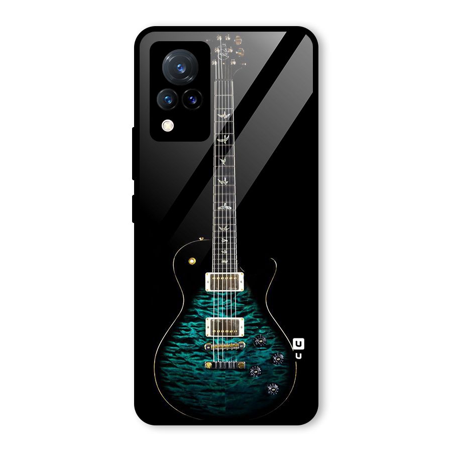 Royal Green Guitar Glass Back Case for Vivo V21 5G