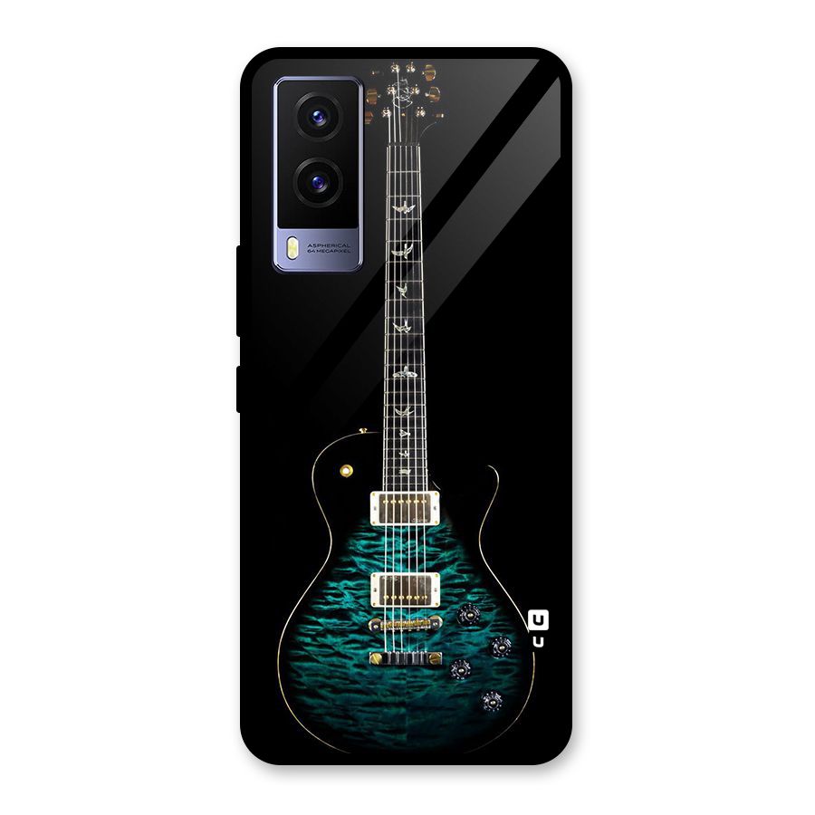Royal Green Guitar Glass Back Case for Vivo V21e 5G
