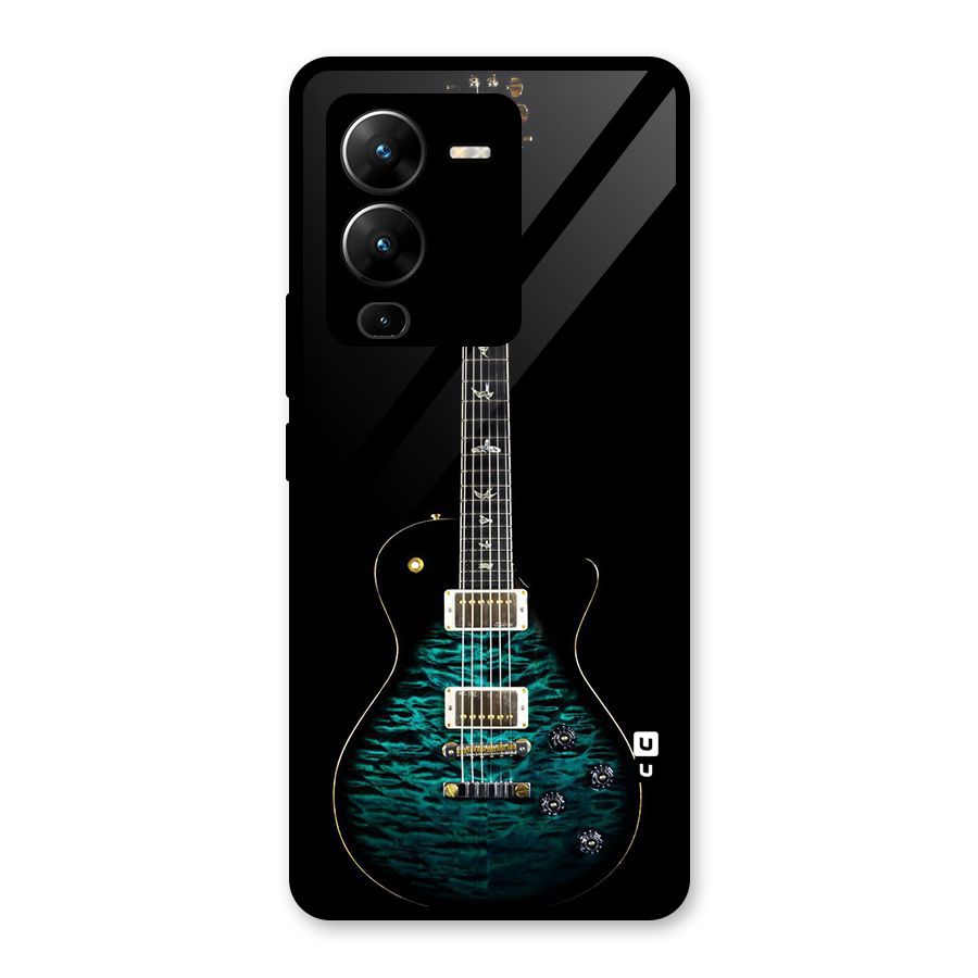Royal Green Guitar Glass Back Case for Vivo V25 Pro